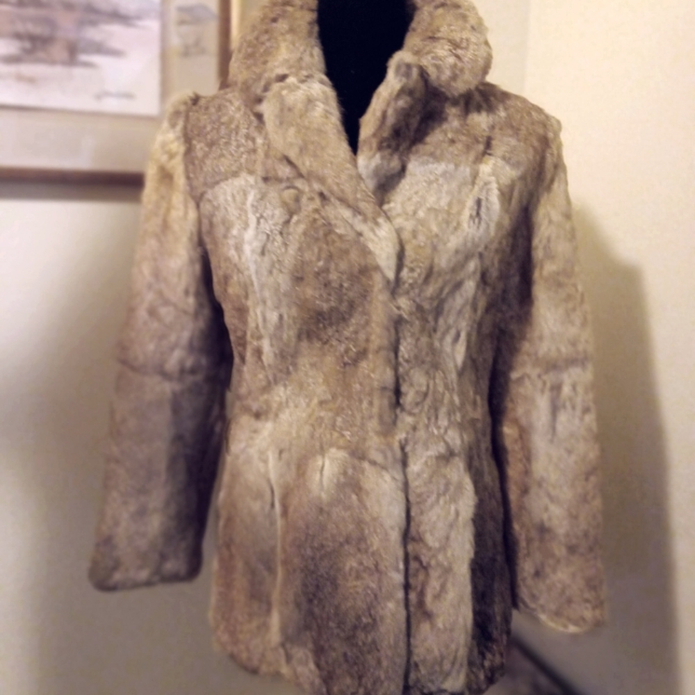 Caramel Rabbit Fur Coat